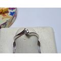 Estate .04ctw Natural Rd Diamond 14Kt White Gol...
