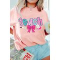 Pink Preppy Retro Checkered Coquette Teach Grap...
