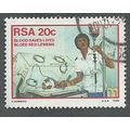 ZAF 1986 20c 'BLOOD DONOR CAMPAIGN' FINE USED (...