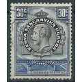 KUT 1935 SG115 30c Black & Blue Fine Used....