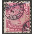 1883 SG181 5/- Crimson Fine Used “Mark Lane” CD...