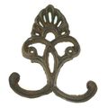 Cast Iron Crown Hooks Set of 6 Rust