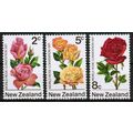 1971 New Zealand - Sc#484-6 - Flowers (roses) s...