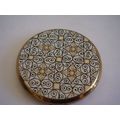 Vintage Stratton Geometric Cream Powder Compact...