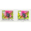 SINGAPORE 1985 INSECTS CARPENTER BEE 20c BOTH P...