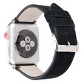 Frosted Genuine Leather Watch Strap For Apple W...