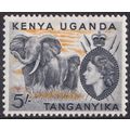 Kenya Uganda Tanganyika QEII 1954-59 5s Black O...