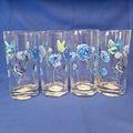 NEW 4 Royal Norfolk BUTTERFLY GLASSES Blue Flow...