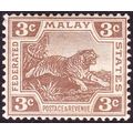 FEDERATED MALAY STATES 1905 3c Leaping Tiger br...