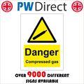 WS043 DANGER COMPRESSED GAS SIGN CYLINDER STORA...