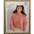 Ladies Lacy Twinset Knitting Pattern 4 Ply Vint...