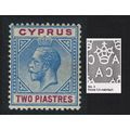 Cyprus George V 2 Piastres 1921 MH SG#92 MI#46