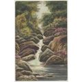 Becky Falls Dartmoor artist R J Lugg early 20th...