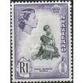 Swaziland QEII 1961 R1 Black & Deep Lilac Mount...