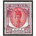 Kedah 1950 SG86 40c Red & Purple Mounted Mint ....