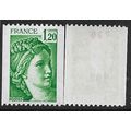 1980 Yvert 2103a - #2 MNH (**) - red number on ...