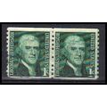 Used 1299 1c Thomas Jefferson Barely Clears Pai...