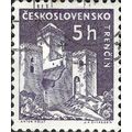 CZECHOSLOVAKIA, Trencin castle, violet 1960, 5h...