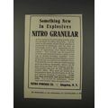 1910 Nitro Granular Explosives Ad - Something New