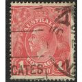 Australia 1918 1d Carmine wmk6a SG50 GU