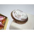 Antique Natural Oval Carved Cameo 10Kt Yellow G...
