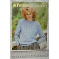 1983 Patons 7128 scooped neck top with puffed s...