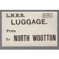 LONDON & NORTH EASTERN RAILWAY LUGGAGE LABEL - ...