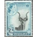 Swaziland QEII 1961 R2 Black & Turquoise Blue M...