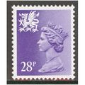 Great Britain QEII 1987 Wales 28p Violet Blue U...