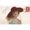 CARTE POSTALE - MODE - FEMME A CHAPEAU - REF 93