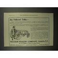 1911 Watson Dump Wagon Ad - Jim Fellowes Talks