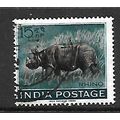 INDIA 1962 WILDLIFE WEEK 15np INDIAN RHINOCEROS...