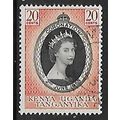 KENYA UGANDA TANGANYIKA 1953 CORONATION 20c BLA...