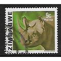 ZIMBABWE 1983 9c WHITE RHINOCEROS SG 581 FINE USED