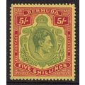 Bermuda KGVI 1938-53 5s Green Scarlet/Yellow SG...