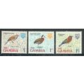 Gambia stamps 1966 - SG 233 + 234 + 235 Birds MH