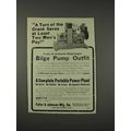 1910 Fuller & Johnson Diaphragm Bilge Pump Outf...