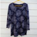 Pure Jill Blue Print Tunic Top Womens LP 41 Che...