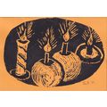 Artist's Christmas Card - Candles by Ilse Barke...