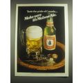 1982 Molson Ale Ad - Taste the pride of Canada