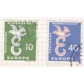 Germany stamps 1958 - 10pfg & 40pfg Europa set ...
