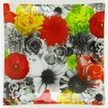 NEW Lovely Floral 4-3/4" Square Glass Trinket J...