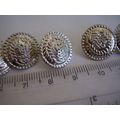 6 Princess Cruise Liner Silver-tone Buttons 15 mms