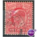 GB stamps 1902-10 KEV11 - 1d SG219 Ludlow 1