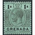 Grenada 1913 SG98 1/- Black/Green (gum crease) ...