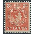 St Lucia 1938 SG133 3d Orange Mounted Mint..