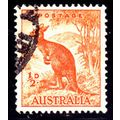 Australia 1949 Kangaroo 1/2d Used Stamp No wmk.