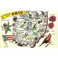 United States OHIO Map Postcard (Evans/Tichnor ...