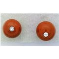 Red Jasper Crystal 8mm Gemstone Stud Earrings 2