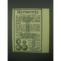 1922 Krementz Collar Buttons Ad